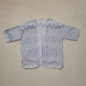 Women's Vintage Thin Loose Patterned Cover Up, Size Small